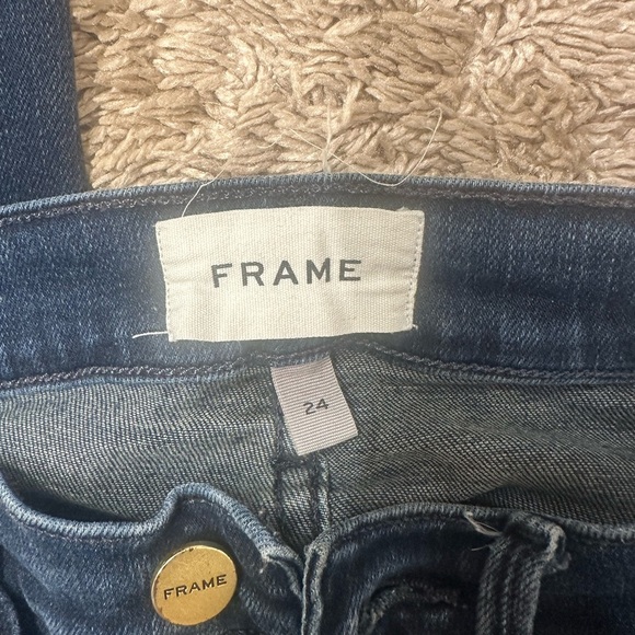 Frame Le Skinny de Jeanne Dark Blue size 24 - Picture 2 of 7